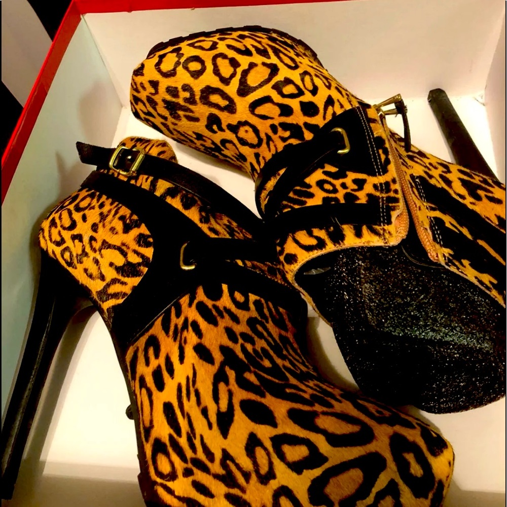 Cheetah Print Booties